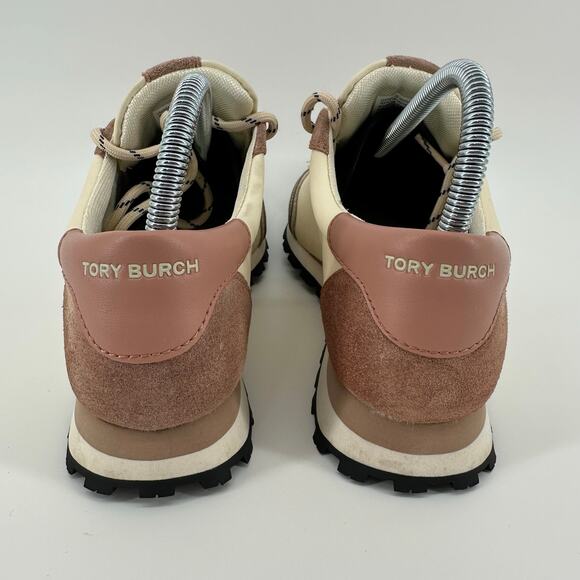 Tory Burch Vintage Nylon Sneaker Gressane Heroes Soft Plain Weave Pink Orzo Sz 9 - Picture 4 of 9